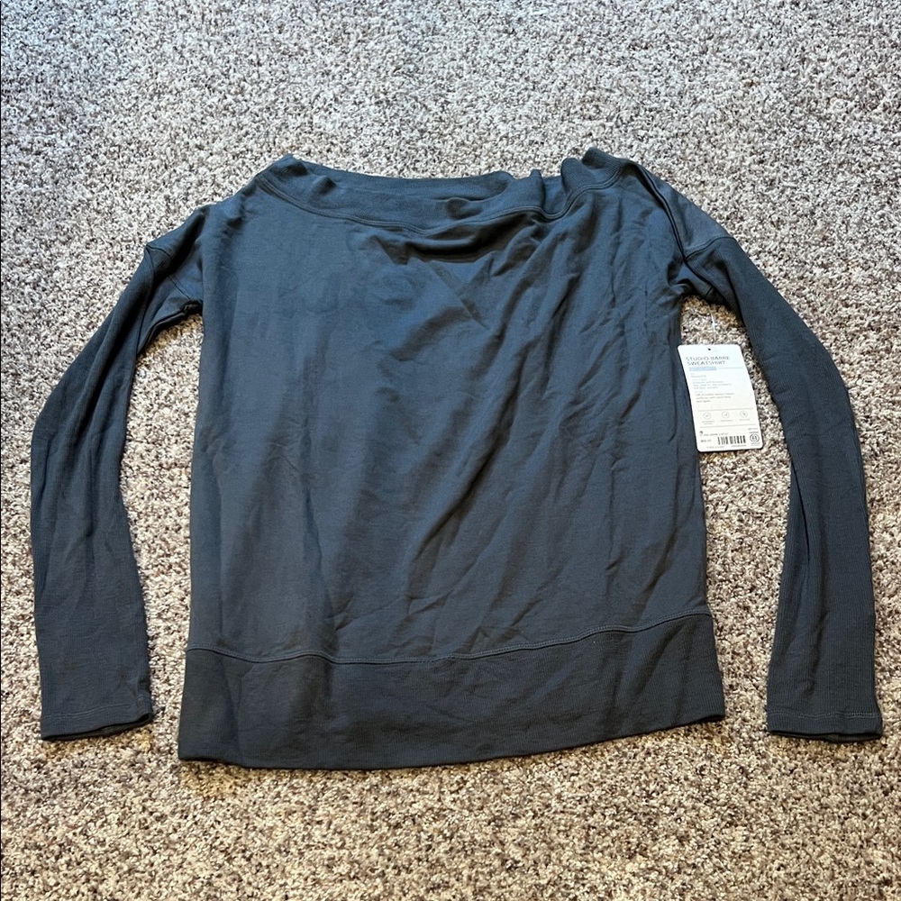 Athleta Charcoal Long Sleeve Top